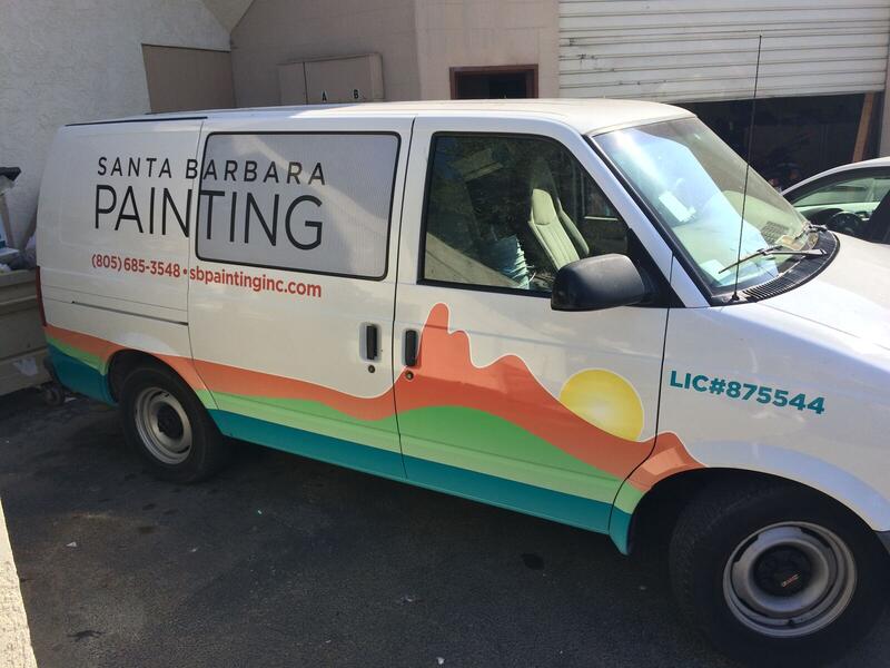 Cut vinyl graphics — Santa Barbara Painting van